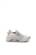 Men's Light Gray Knit Sneakers with Cushioned Sole - Wessi