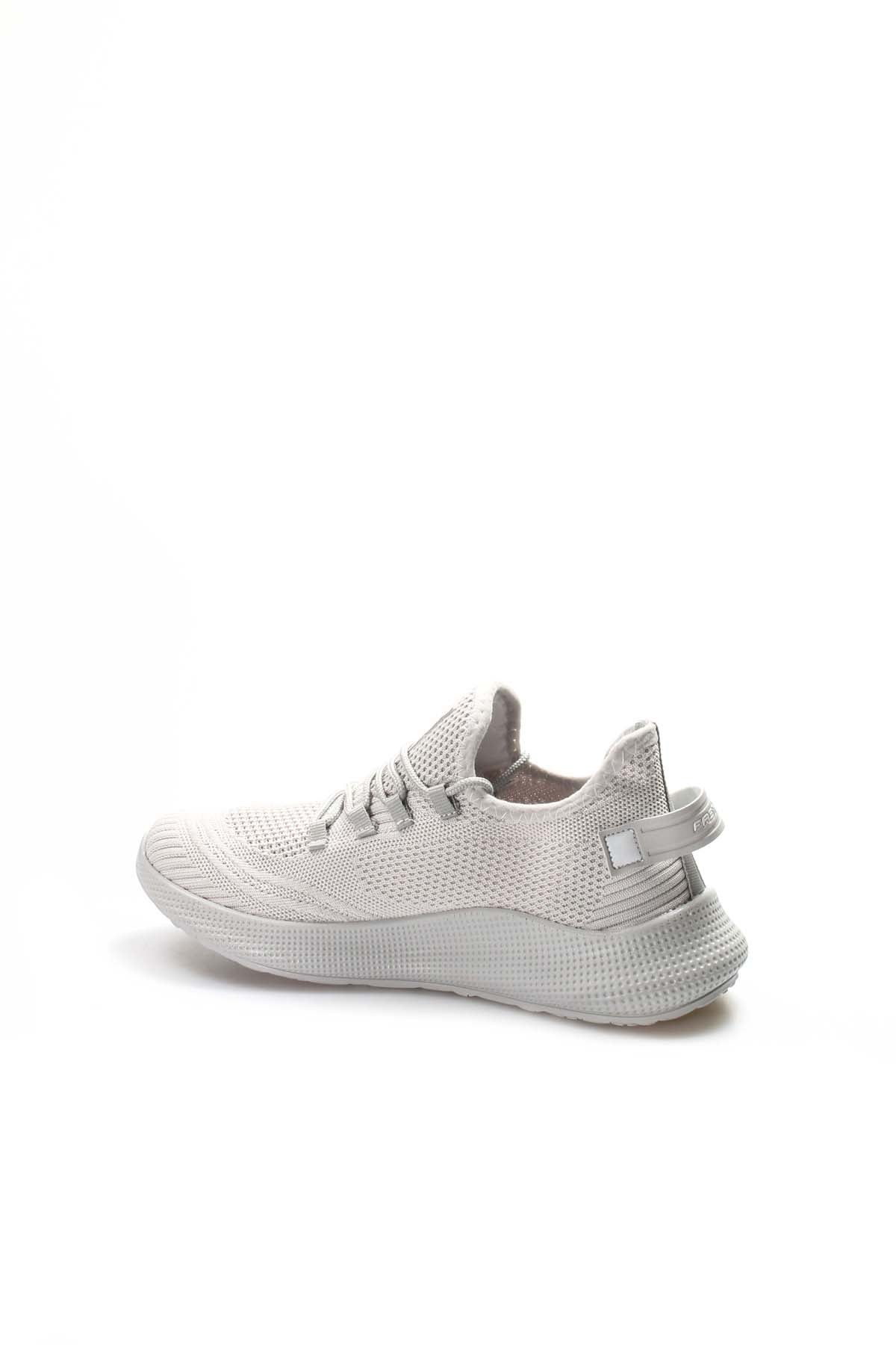 Men's Light Gray Knit Sneakers with Cushioned Sole - Wessi