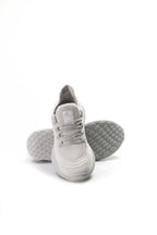 Men's Light Gray Knit Sneakers with Cushioned Sole - Wessi