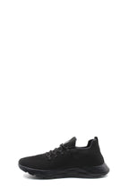 Men's All-Black Knit Sneakers with Flexible Sole - Wessi