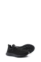 Men's All-Black Knit Sneakers with Flexible Sole - Wessi