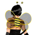 Sheer Bumblebee Black and Yellow Costume Wings Accessory