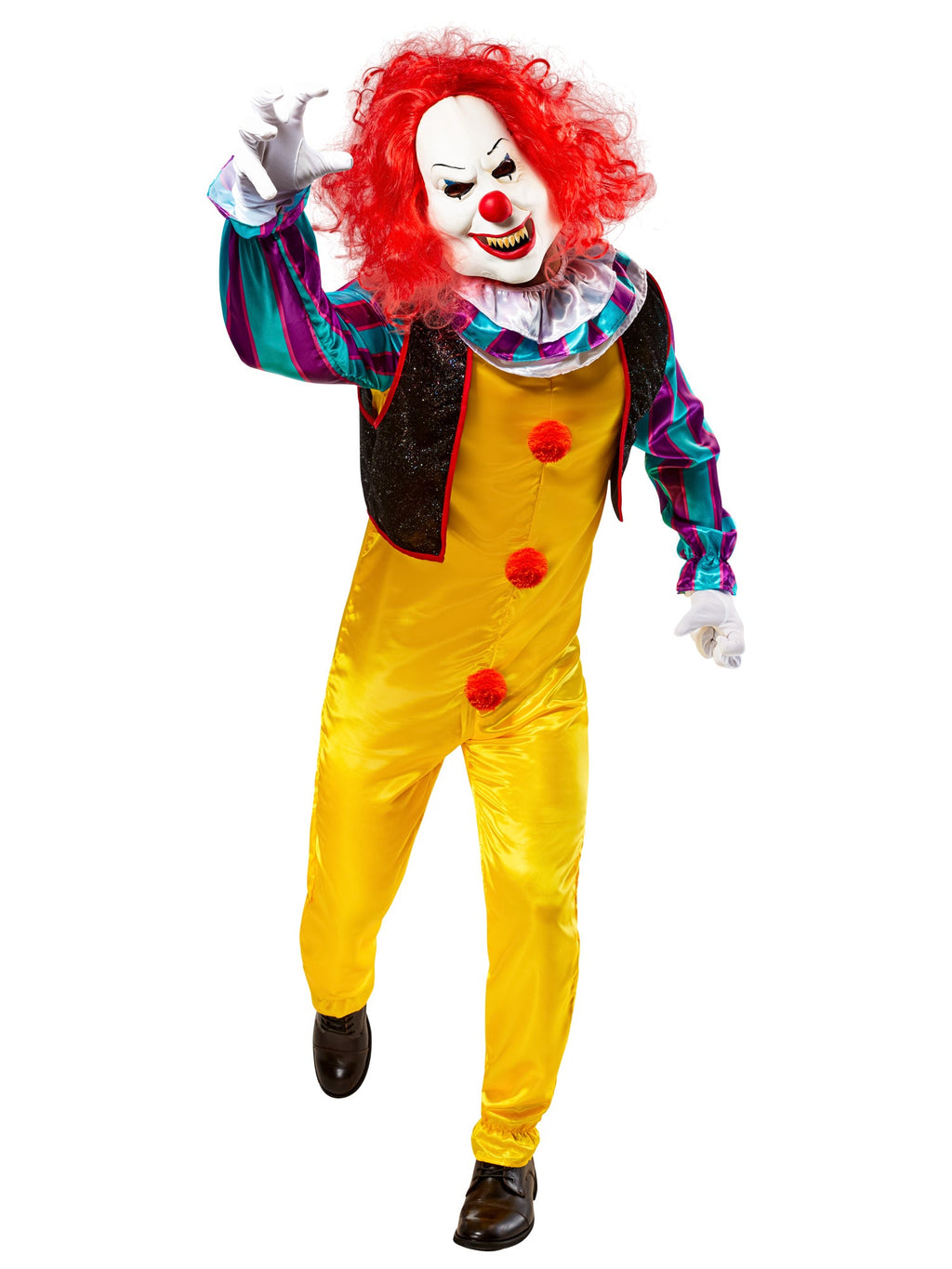 IT the Movie: Deluxe Pennywise Adult Costume with Mask Standard Size
