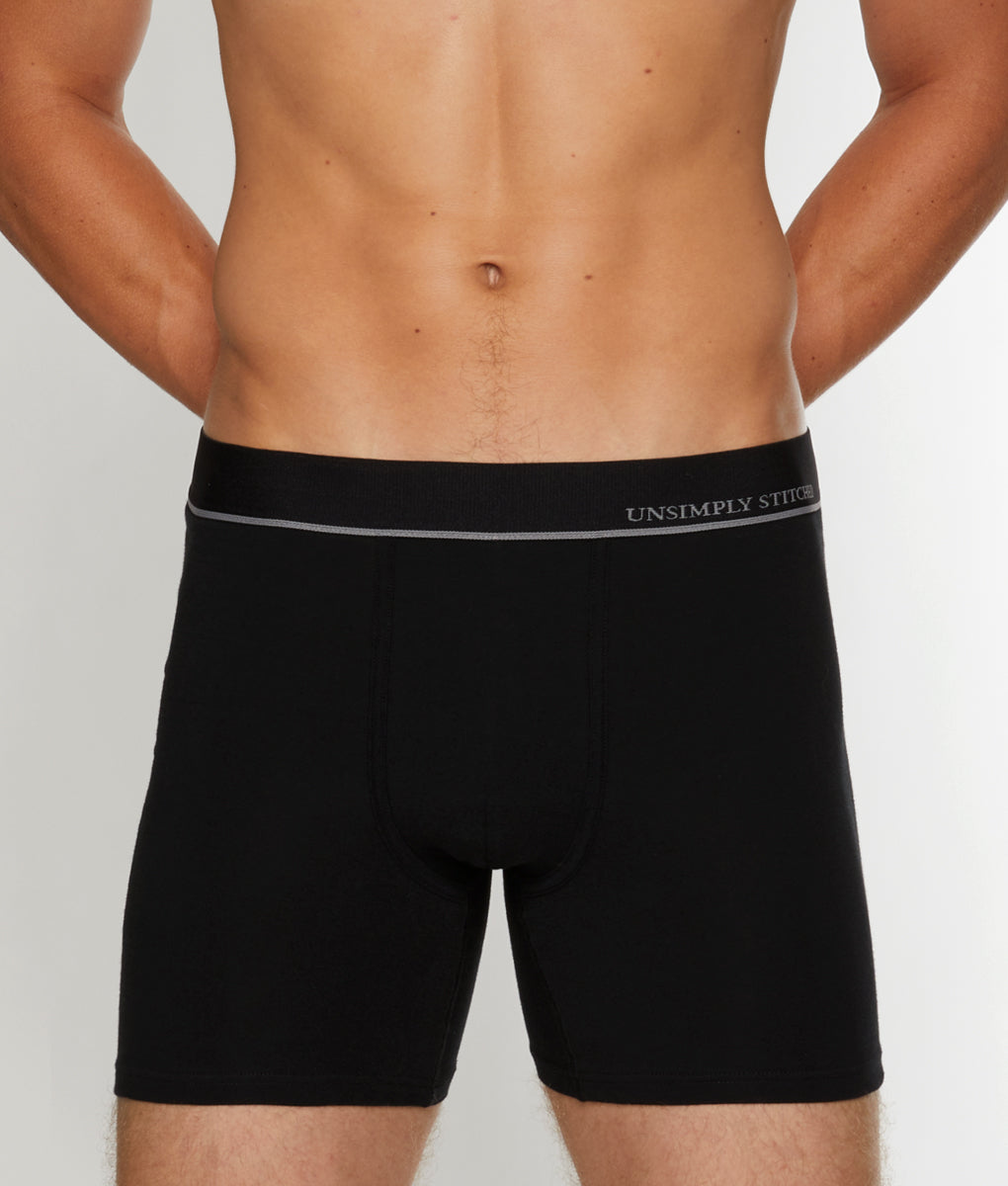 Unsimply Stitched Solid Grey Boxer Brief