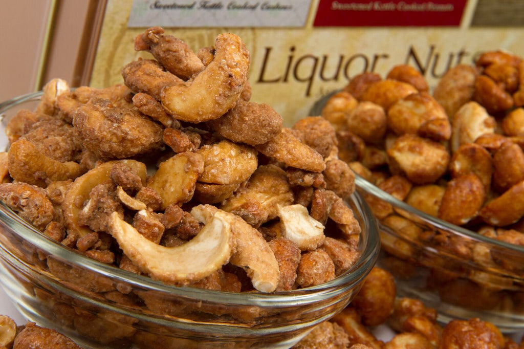 Beer & Bourbon Liquor Nuts Gift Tin – 3 Spirit-Inspired Nut Flavors