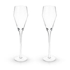 Raye Angled Crystal Prosecco Glasses Set of 2
