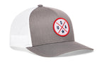 USA Trucker Hat  |  White-Red-Blue America Snapback