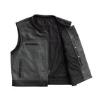 V-Twin Visionary Battleship Perforated Leather Vest