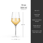 Raye Angled Crystal Chardonnay Glasses Set of 2