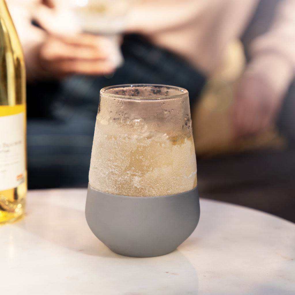 Glass Wine FREEZE™ in Gray, Set of 2