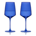 Reserve Nouveau Crystal Wine Glasses in Cobalt Set of 2
