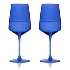 Reserve Nouveau Crystal Wine Glasses in Cobalt Set of 2