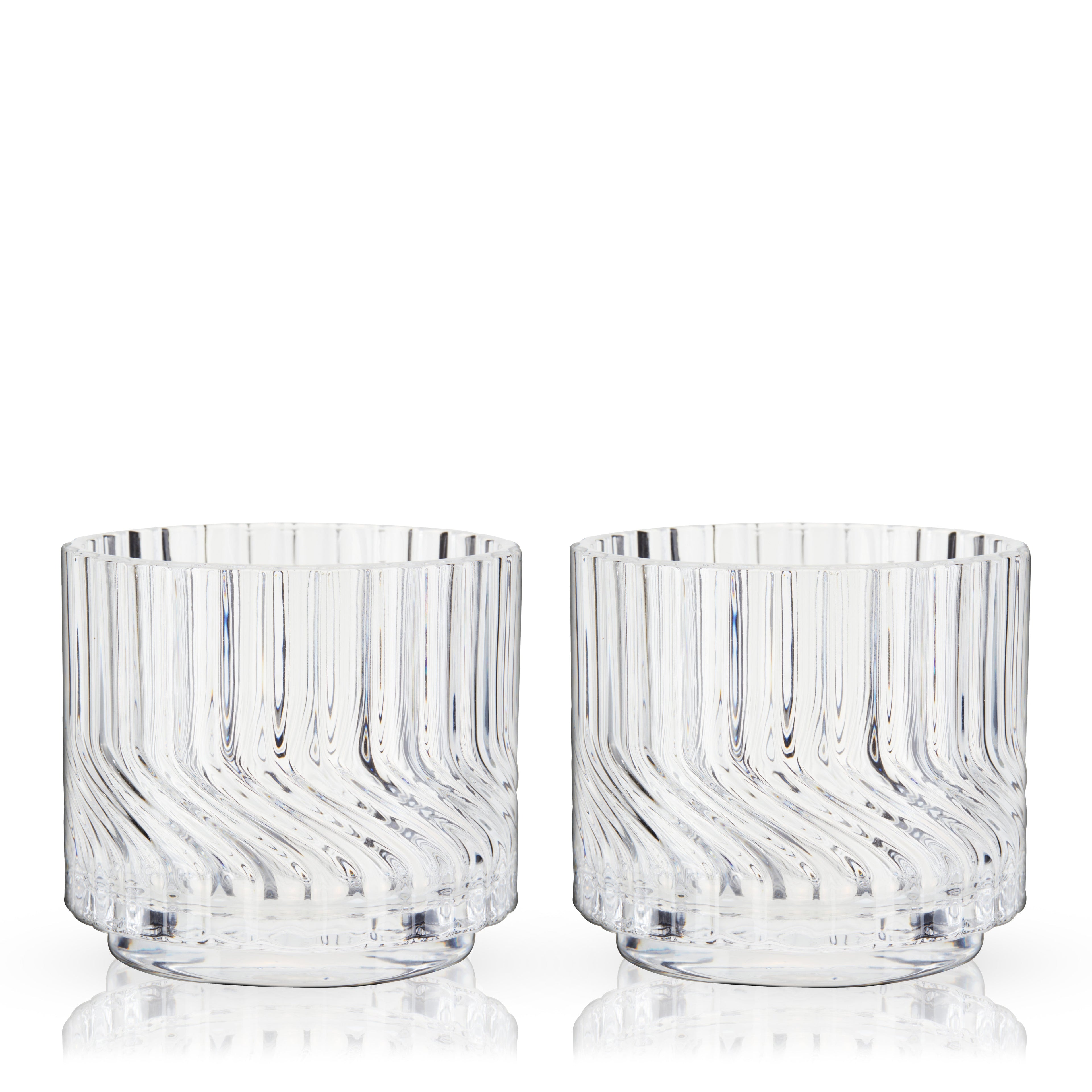 Zephyr Crystal Lowball Tumblers, Set of 2