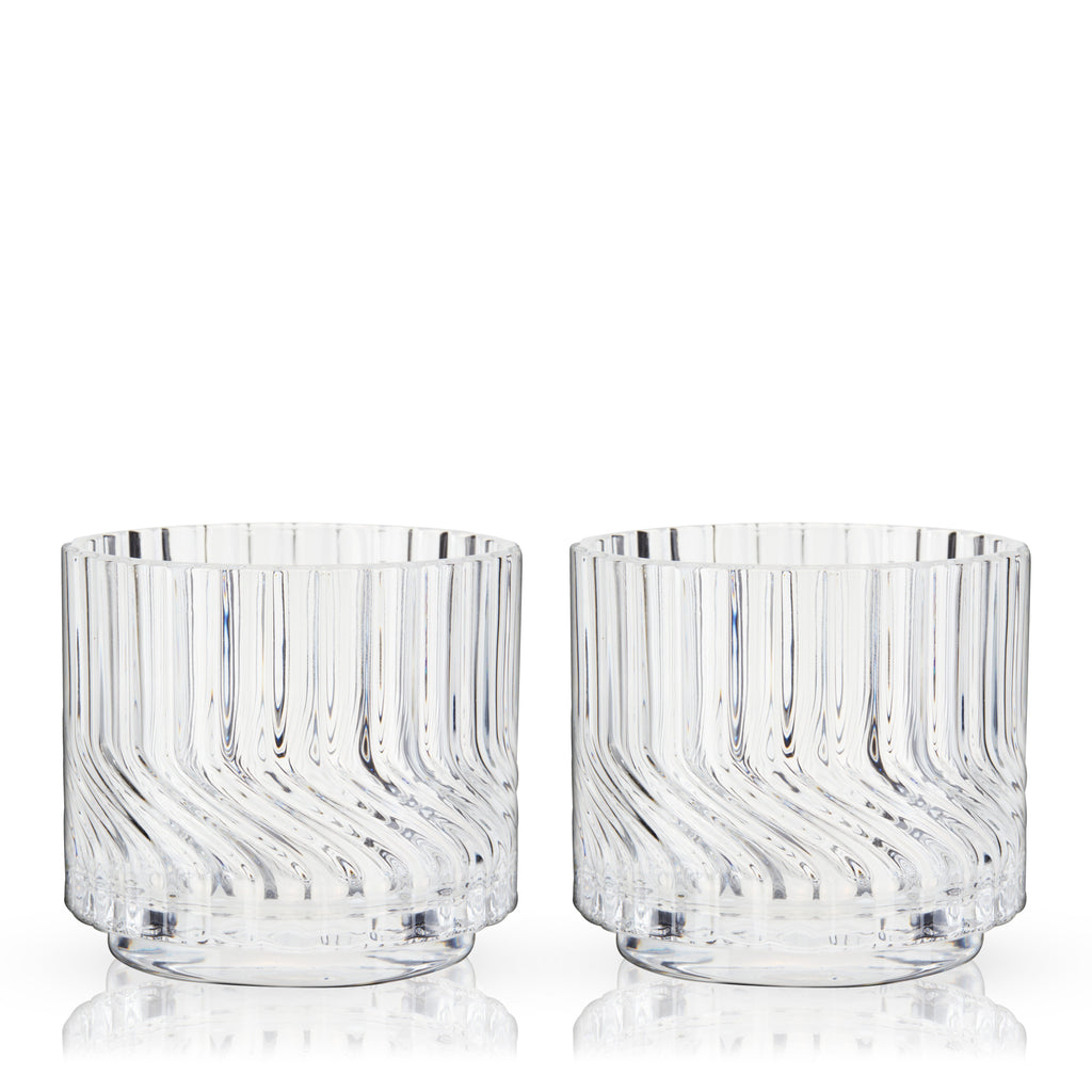 Zephyr Crystal Lowball Tumblers, Set of 2