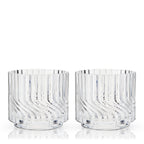 Zephyr Crystal Lowball Tumblers, Set of 2