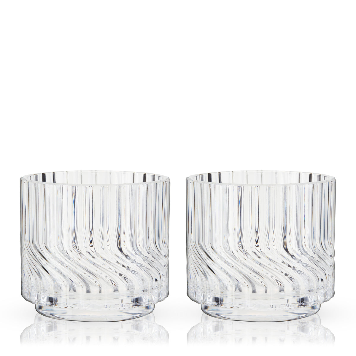 Zephyr Crystal Lowball Tumblers, Set of 2