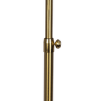 Verve Brassed Gold Floor Lamp with On/Off Switch Adjustable Led Round Base
