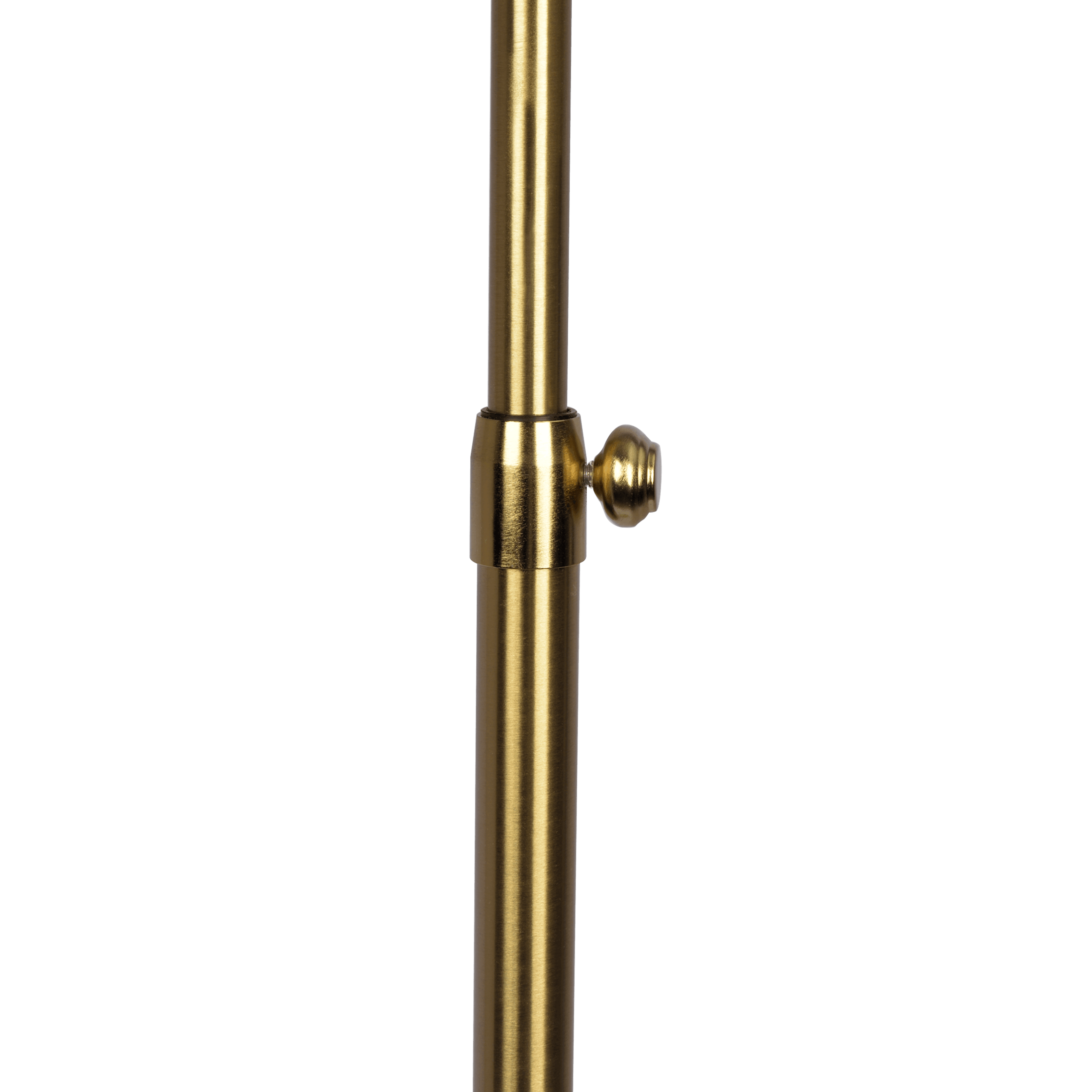 Verve Brassed Gold Floor Lamp with On/Off Switch Adjustable Led Round Base