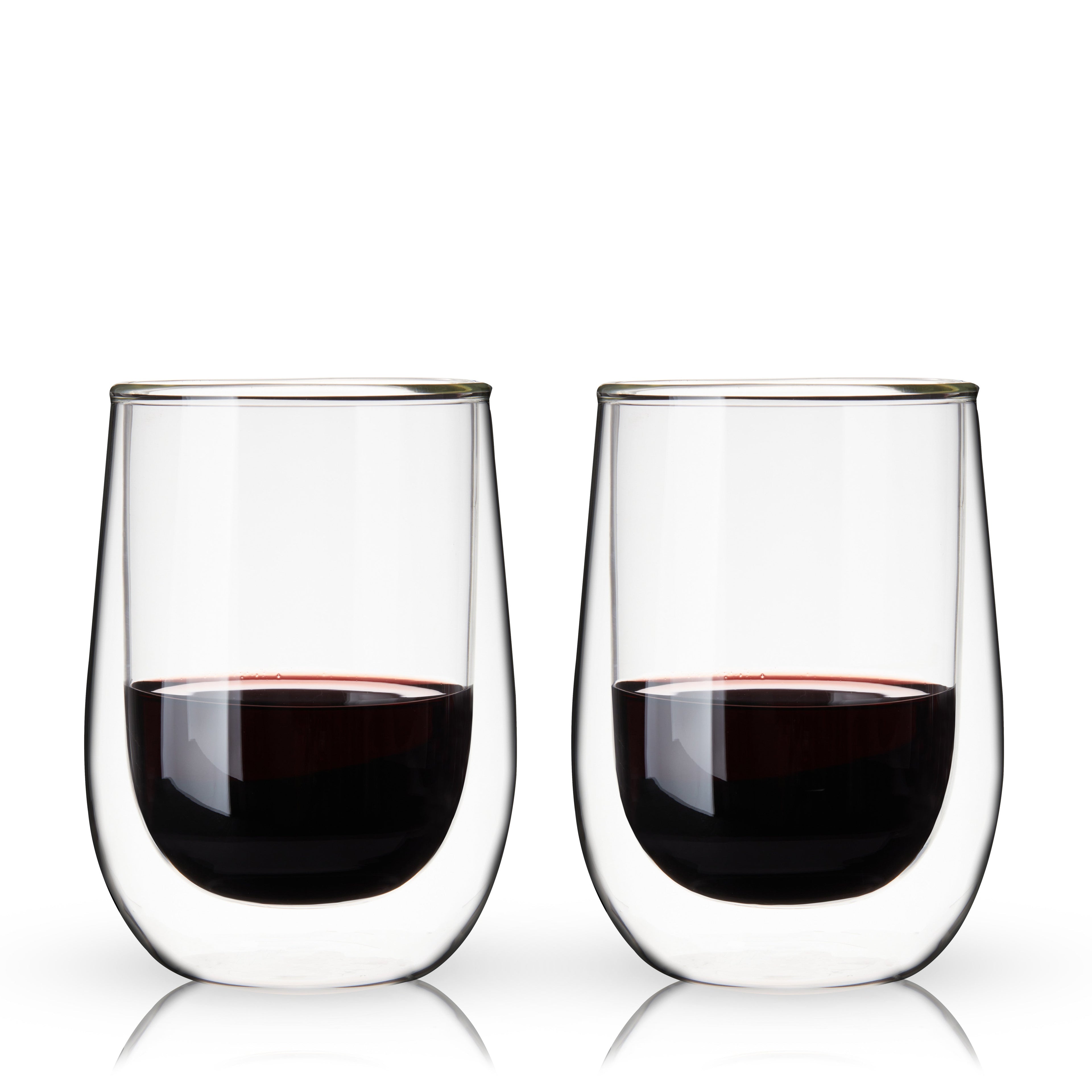 Double-Walled Wine Glasses