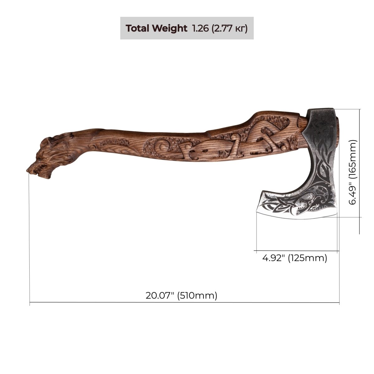 Viking axe handmade Ulfhednar Warriors