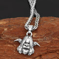 Vikings Odin and his Ravens Stainless Steel Necklace