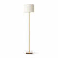 Viora Marble Base Floor Lamp - Dark Brown and White