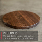 Small Round Walnut Charcuterie Board