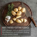 Large Round Walnut Wood Charcuterie Board