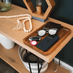 Valet Tray - Catch All Tray - Accessories Organizer - Walnut Wood
