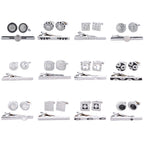 Vittorio Vico Rhinestone Cufflinks & Tie Bar Set in Gift Box