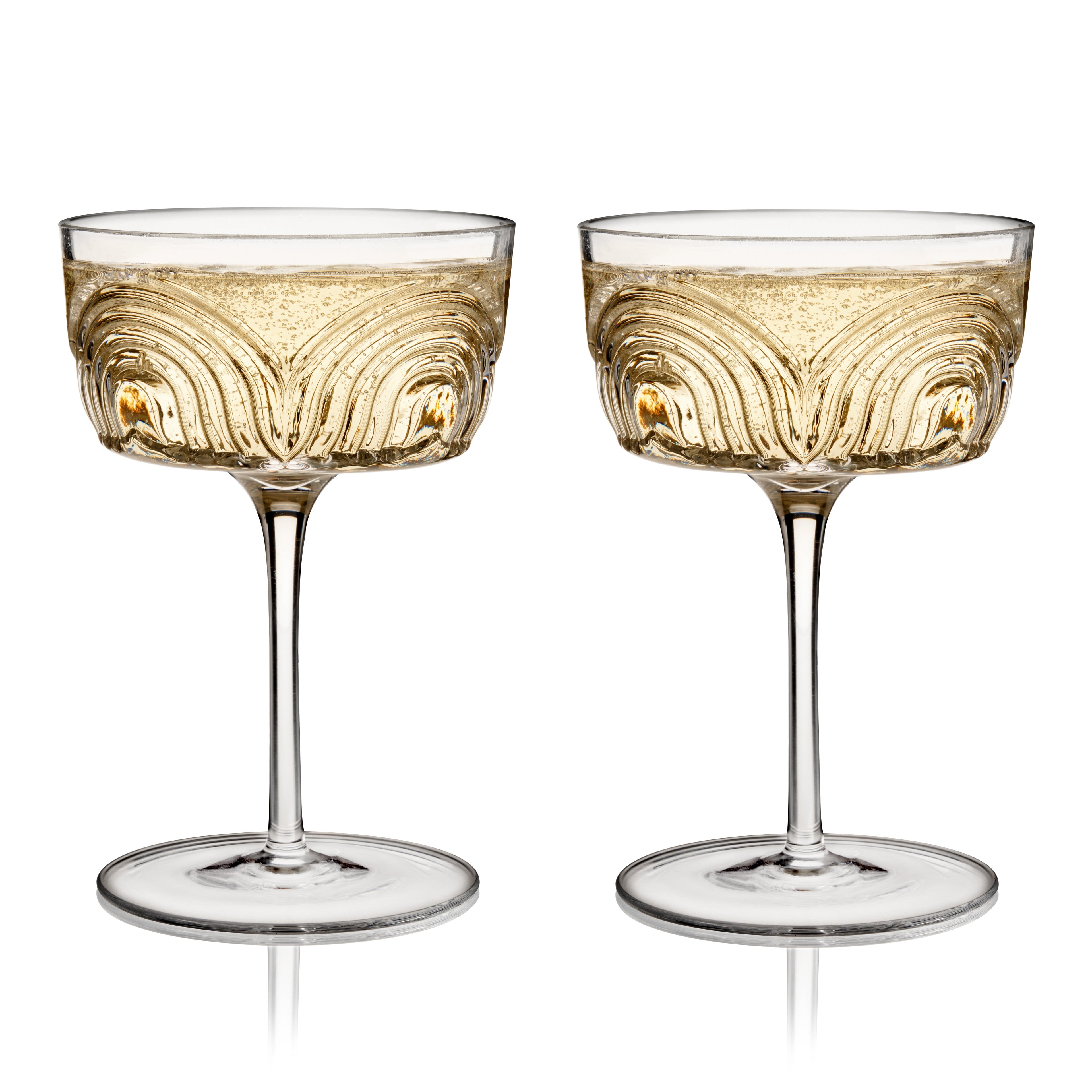 Beau Crystal Cocktail Coupes, Set of 2
