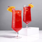 Raye Angled Crystal Hurricane Glasses Set of 2