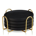 Earthenware Coasters with Stand Set of 4