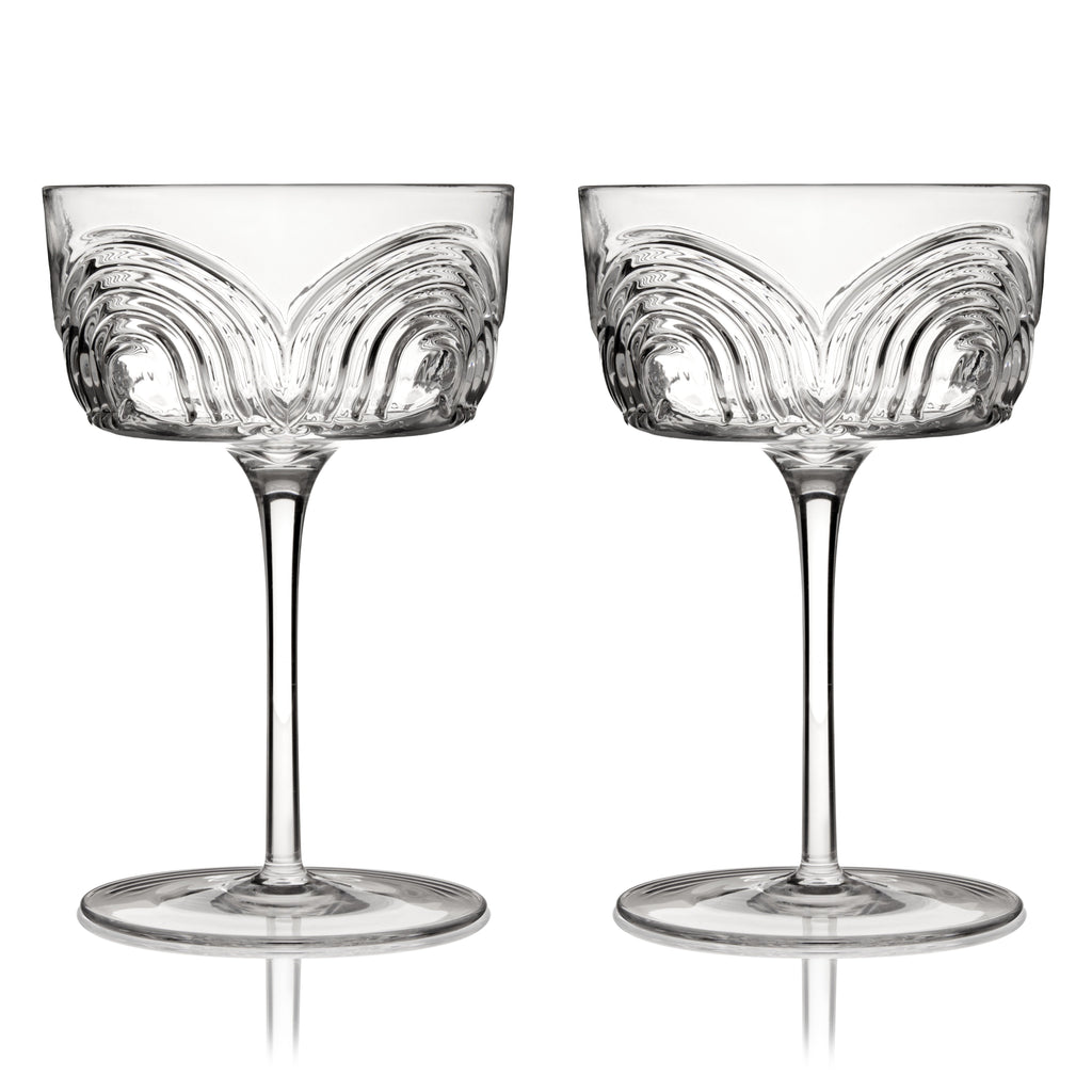 Beau Crystal Cocktail Coupes, Set of 2