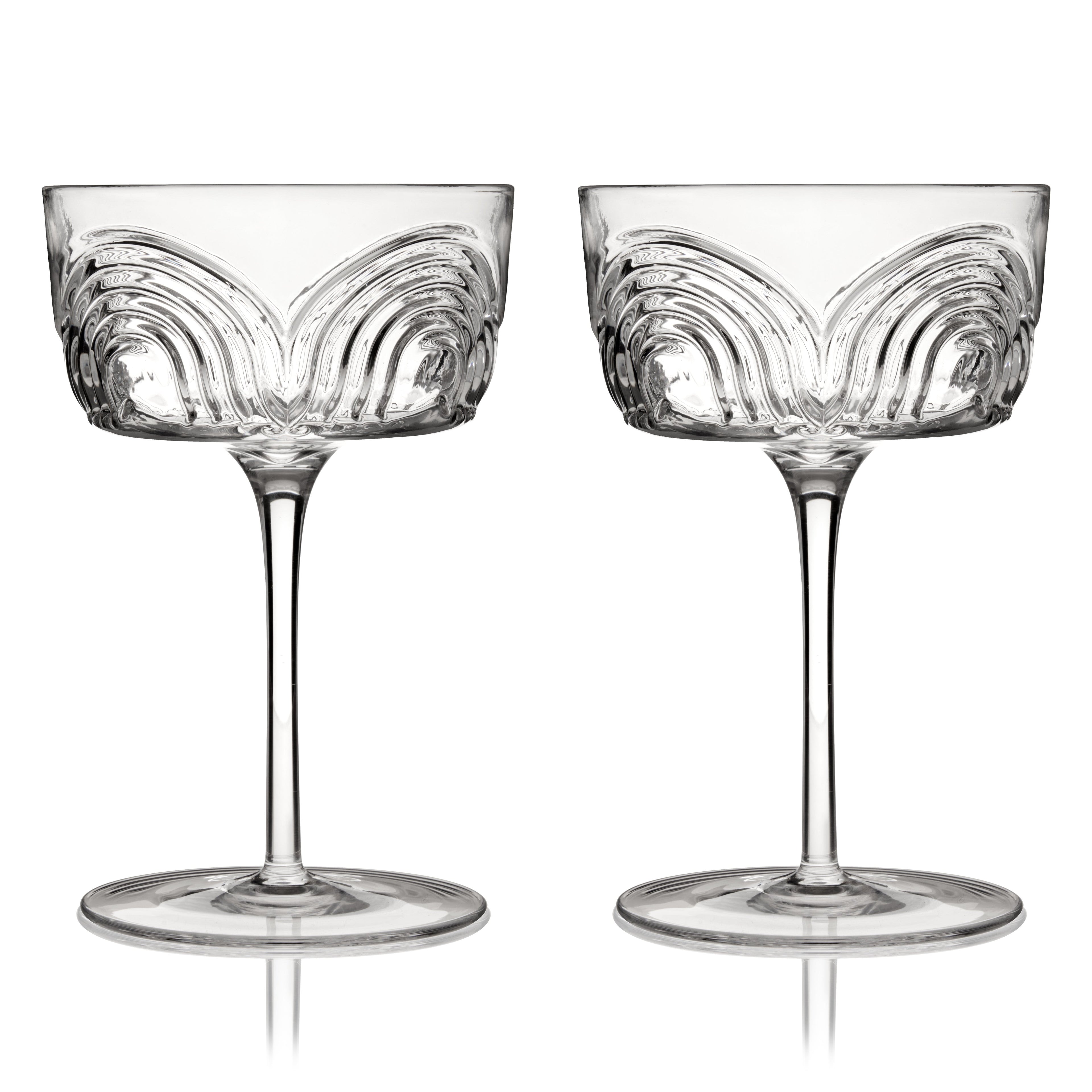 Beau Crystal Cocktail Coupes, Set of 2