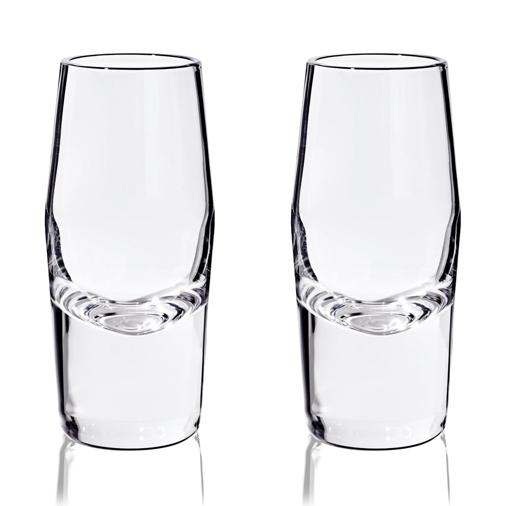 Raye Heavy Base Crystal Shot Glasses Set of 2