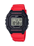 Casio Men's Water-Resistant Red and Black Digital Watch - W-218H-4BVCF
