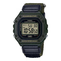 Casio Men's Water-Resistant Digital Watch with Black and Green Band - W-218HB-3AV