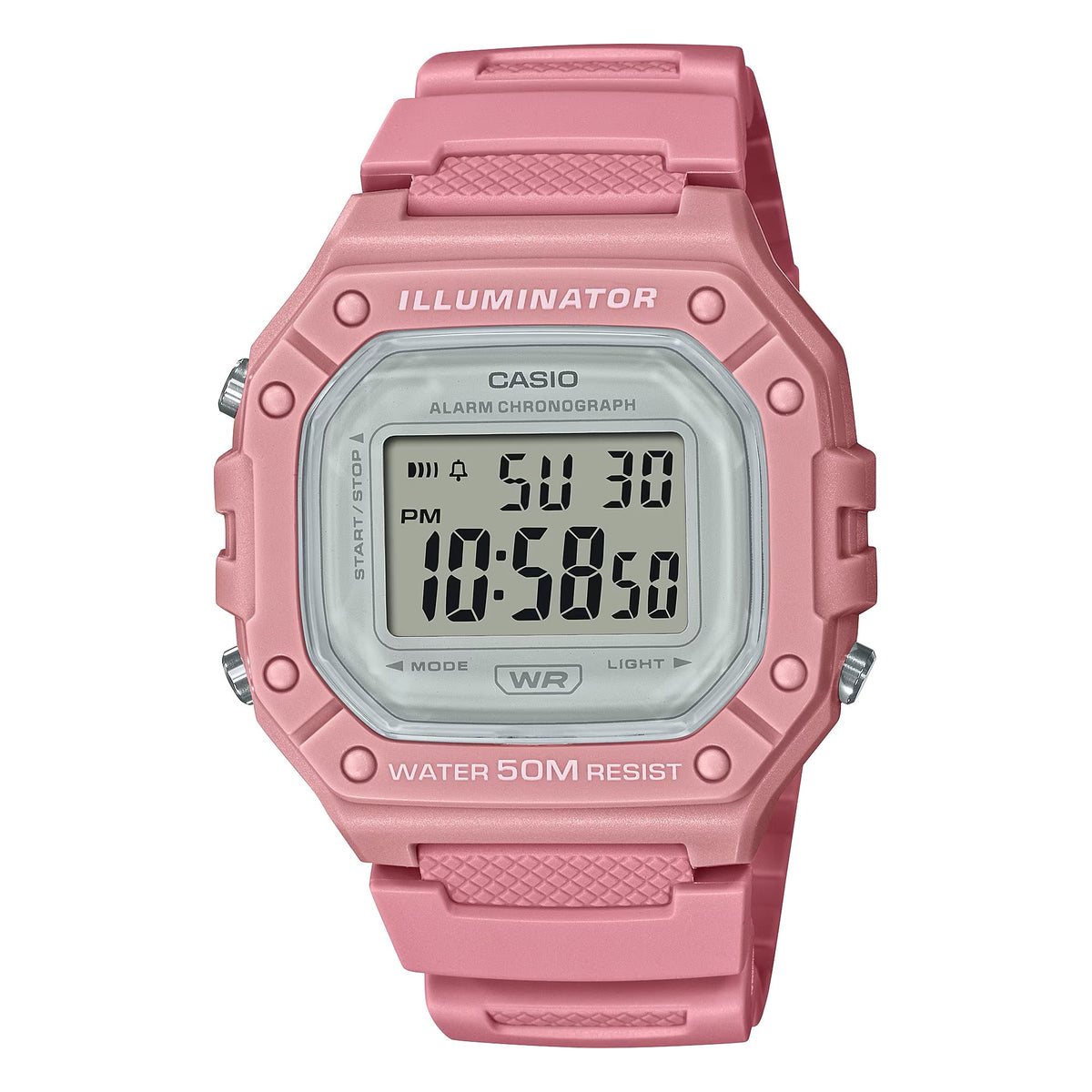 Casio Women's Pink Digital Sports Watch - W-218HC-4AVCF