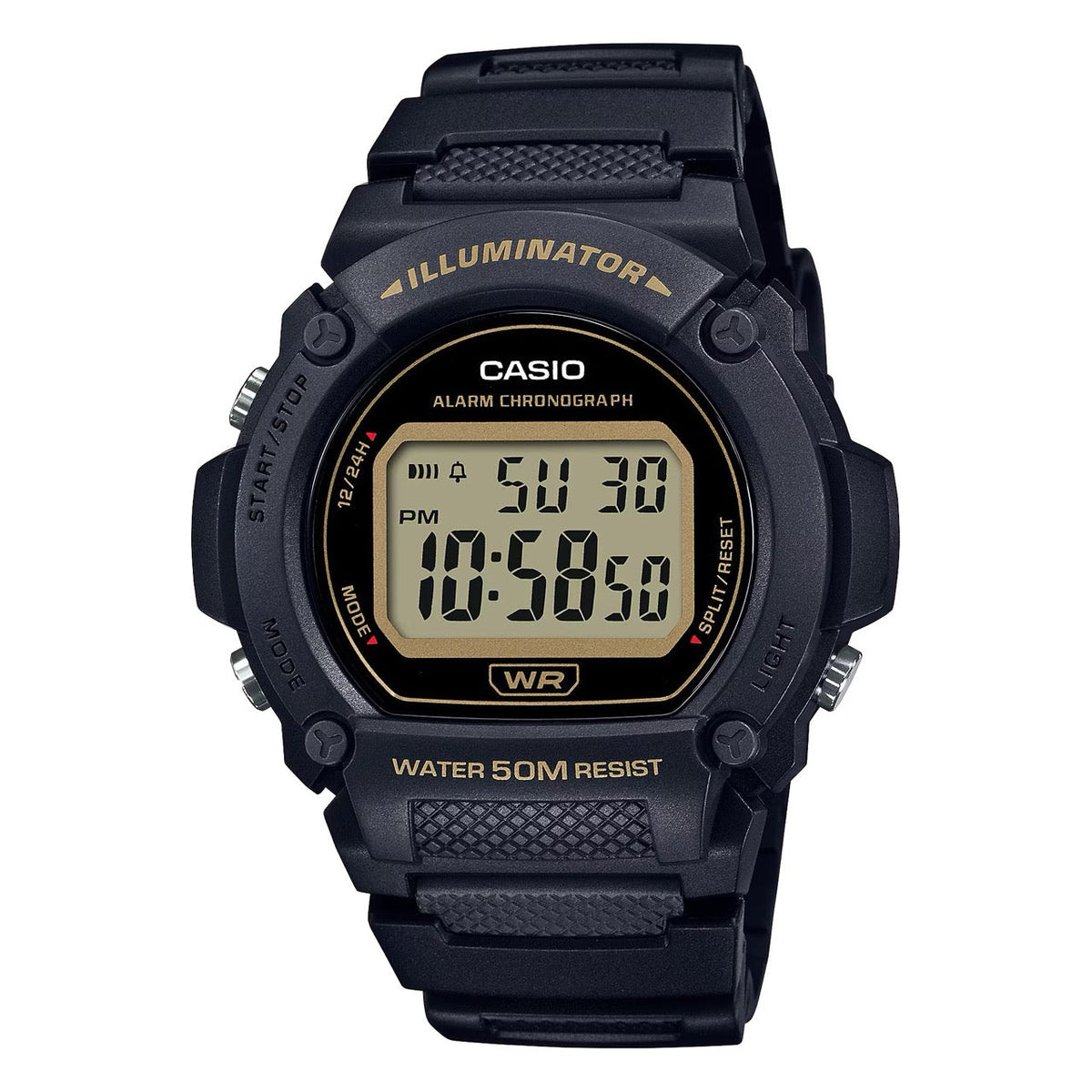 Casio Men's Classic Digital Watch with Black Dial - W-219H-1A2VCF