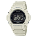 Casio Men's Classic White Digital Watch with Black Dial - W-219HC-8BVCF
