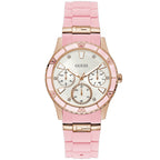 Guess Women's Pink Rose Gold Tone Multi-function