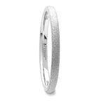 QUARTZ Domed Tungsten Carbide Ring with Sandblasted Crystalline Finish - 2mm to 8mm