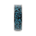 TURKUAZ Crushed Turquoise Inlay Tungsten Men's Wedding Band With Flat Polished Edges - 8mm