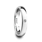 BERKSHIRE Domed Diamond Tungsten Ring with .06 ct Diamond – 6mm or 8mm