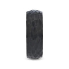 RENEGADE Domed Hammered Black Tungsten Carbide Wedding Band, Brushed Finish – 6mm or 8mm