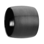 AETHER Domed Black Tungsten Carbide Ring with Brushed Finish — 20mm Extra-Wide