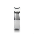 WASHINGTON Concave Tungsten Wedding Band with Polished Finish - 4mm to 8mm