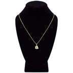 Cubic Zirconia Sail Boat Pendant 14K Gold Filled Necklace Set