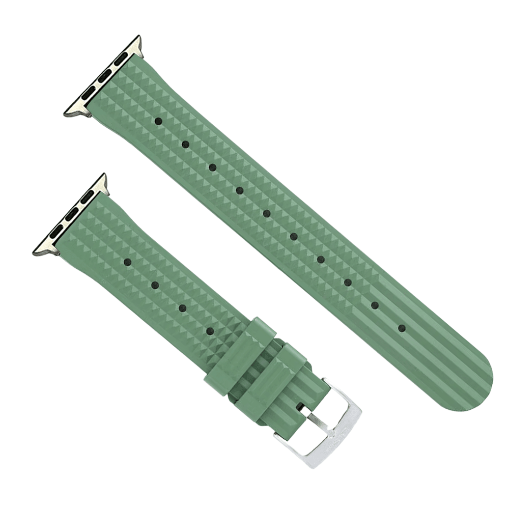 Waffle Rubber Band – For Apple Watch - Grenade Green